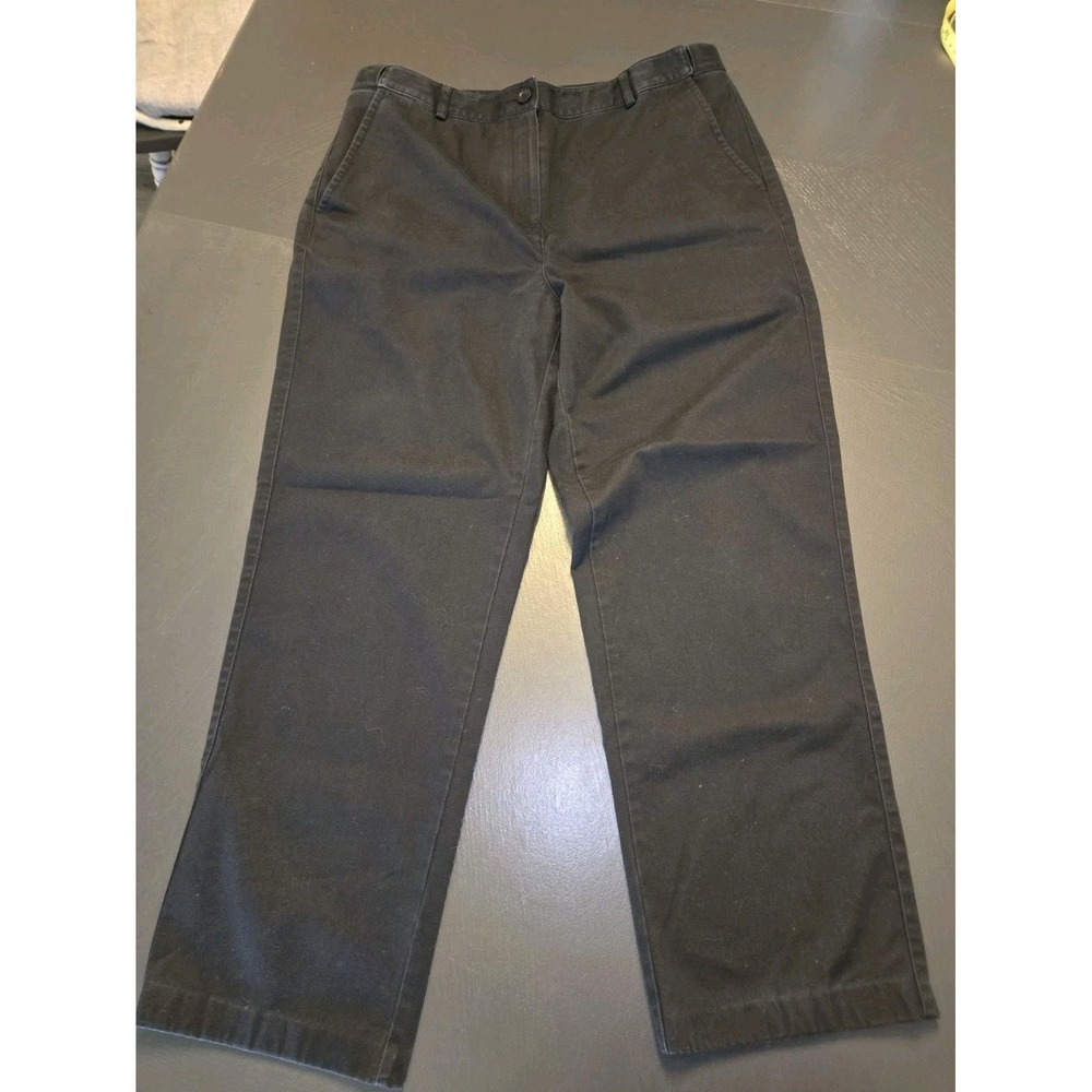 L.L. Bean Classic Fit Pants Straight Leg Black Size 14 Casual Outdoor